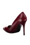 Claret Red Women's Heeled Shoes 8922151909 - 4