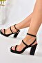 Black Thick Heeled Casual Women's Shoes M282462709 - 3