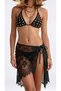Women's Black Asymmetrical Lace Mini Pareo Skirt Etk-19000445 - 2