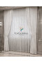 Olympos Plain Grey Silver Leafy Color New Fashion Right/Left Tooling Tulle Background Curtain - 2