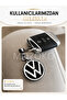 High Quality Black Volkswagen Logo Drop Printed Stylish Gift Car Keychain - 3
