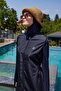 Reglan Sleeve Hijab Swimsuit Set Navy Blue - 8