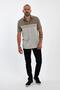 Men's Polo Neck Long Pocket Short Sleeve Basic Khaki T-Shirt - 2