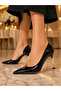 Women's High Heel Shoes Black Stiletto Comfortable Patent Leather Vegan Leather for Daily and Special Occasions - 3
