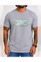 Men's Large Size Crew Neck T-Shirt Natural 26134 Gray Melange - 4