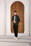 Khaki Men's Luxe Tracksuit Set Comfortable Fit with Cuffed Minimal Logo - 7