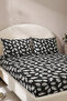 Feather Patterned Elastic Sheet Set - Single/Double/King Size - 4