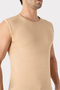 Invisible Athlete Men's Skin Color Crew Neck Sleeveless T-Shirt Cotton Lycra Soft Flexible Fabric - 2