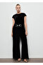 Velvet jumpsuit with belt - 7