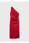 Lyocell Asymmetric Collar Dress - 3