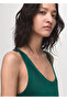 Low-Cut Neckline Satin Dress - 6