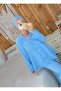 Hijab Boneli Baby Blue Long Sleeve Wide Fit Maternity Pajama Set