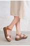 Tan Gold Detailed Genuine Leather Sandals Tr31My58F - 7