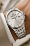 Men's Wrist Watch Calendar Steel Band Silver-White Zmdk1139 - 3