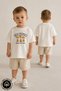 Unisex Children's Crew Neck Printed 100% Cotton Oversize T-Shirt Baby-Child - 2