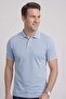 Comfort Fit Comfortable Fit 100% Cotton Non-Curling Collar Blue Polo Collar T-Shirt Ts 931 - 4
