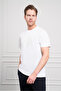 Men's White Trend Crew Neck Dynamic Fit Cotton T-Shirt - 3