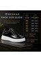 Black Patent Leather White Sole Men's Sneakers - Shiny Casual Comfortable Sports Shoes with Soft Insole Kb X4 - 8