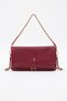 Women's Bag Crossbody Bag Shoulder Bag Double Chain Strap Clutch Handbag –Burgundy Lior Fold