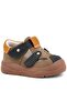 Genuine Leather Sand Color Velcro Baby Sandals - 2