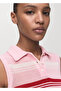 Striped knitwear polo collar blouse - 6