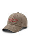 ''Sorry I'M Late I Saw a Cat'' Embroidered Washed Cap / Cat Embroidered Washed Cap - 2