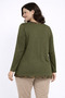 Women's Middle Age and Above V-Neck Patterned Mother Combed Cotton Blouse 30575 - 4