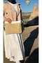 Women's Brown Straw Detailed Strap Clutch Women's Portfolio Hand and Shoulder Bag - 7