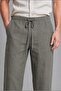 100% Cotton Regular Fit Elastic Tie Waist Khaki Capri H8962Ax26Sm - 6
