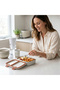 Steel Core Bento Stainless Steel Lunch Box – 839ml, 2 Compartment-Ivory Terracotta - 3