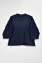 Women's Indigo Hakim Collar Loose Fit Denim Shirt - 3