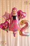 Barbie 2 Years Old Balloon Set Barbie Concept Birthday Foil Balloon Set