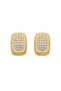 Women's Earrings Line Serrated Bezel Zircon Stone 2cm Earrings