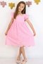 Girl's Dress with Lace Detail and Floral Embroidery, 8-14 Years, Pink - 2