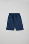 Boy's Shorts with Lacing Accessories and Pockets, Ages 8-12, Indigo - 4