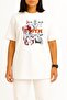Oversized Gym Girl Chest Printed Unisex T-Shirt - 2