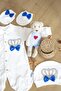 Baby Boy Bow Tie King Stone Fancy Rompers Set 0-3 Months Stl6370 - 3