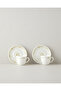 Whispering Bone Porcelain 4 Piece Coffee Cup Set for 2 People 90 ml Green - 2