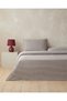 Tattersall Yarn-Dyed Single Bed Sheet Duvet Cover Set 160X220 cm Brown