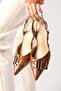Sheri Tan Color Patent Leather Pointed Toe Heeled Shoes with Buckle Accessories - 2