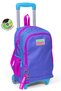 Kids Lavender Lighted Wheeled Three-Compartment Squeegee Backpack 23903