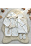 4-Piece Baby Set Cute Elephant Bathrobe Towel Booties - 100% Cotton