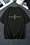 Unisex Black Crew Neck Dream Printed Oversize T-Shirt