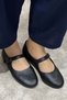 Genuine Leather Ballerinas with Ankle Belt - 2