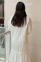 Belted Dress with Embroidered Collar - 4