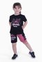 Butterfly Printed Cargo Pocket Girls' Summer Set Capri Bottom Top - 2
