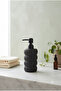 Wavy Ceramic Matte Black Pump Liquid Soap Dispenser - 400 ml - 18 X 8 X 7 cm