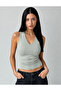 Women's Double Layer Lycra Undershirt Triple Set (95% Cotton) (Stone Color, White, Gray Melange) - 6
