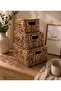Set of 3 Wicker Mesh Organizer Boxes with Lids - Multi-Purpose Closet and Bathroom Organizer Mr200