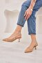 Feles Short Heeled Mesh Women's Shoes NUT - 4